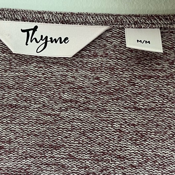 Thyme Maternity Pink Heather Cardigan Long Sleeve Size Medium - Picture 2 of 8